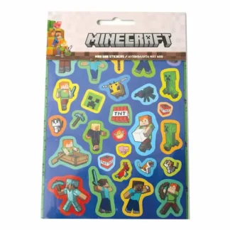 Minecraft set od 600 naljepnica s motivima Stevea, Alexa, Creepera, TNT-a, alata i blokova iz igre. Savršen za kreativne projekte, poklone i Minecraft tematske zabave.